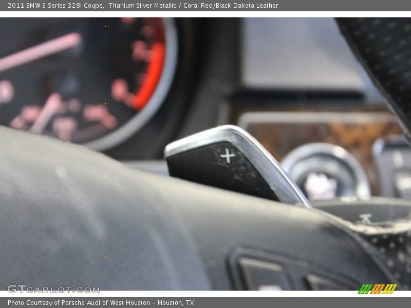 Titanium Silver Metallic / Coral Red/Black Dakota Leather 2011 BMW 3 Series 328i Coupe