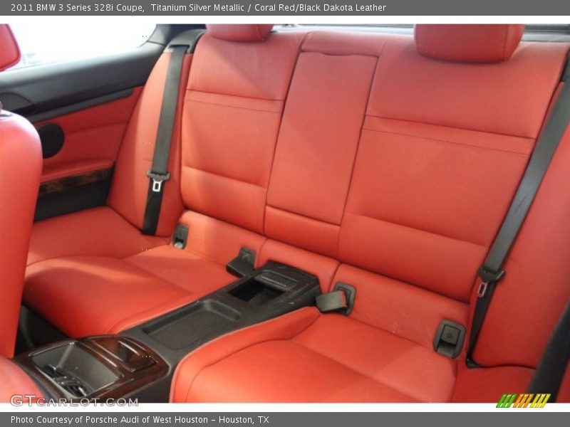 Titanium Silver Metallic / Coral Red/Black Dakota Leather 2011 BMW 3 Series 328i Coupe