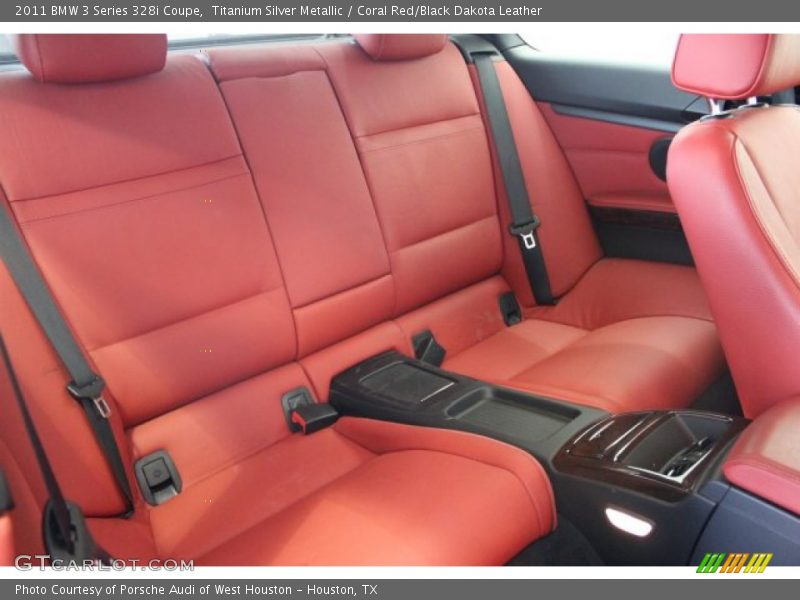 Titanium Silver Metallic / Coral Red/Black Dakota Leather 2011 BMW 3 Series 328i Coupe