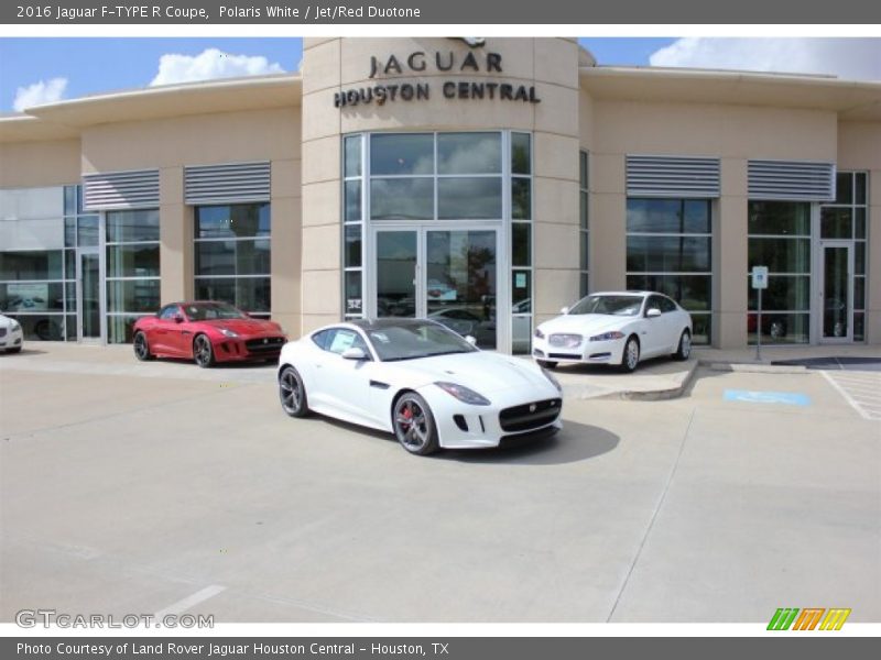 Polaris White / Jet/Red Duotone 2016 Jaguar F-TYPE R Coupe