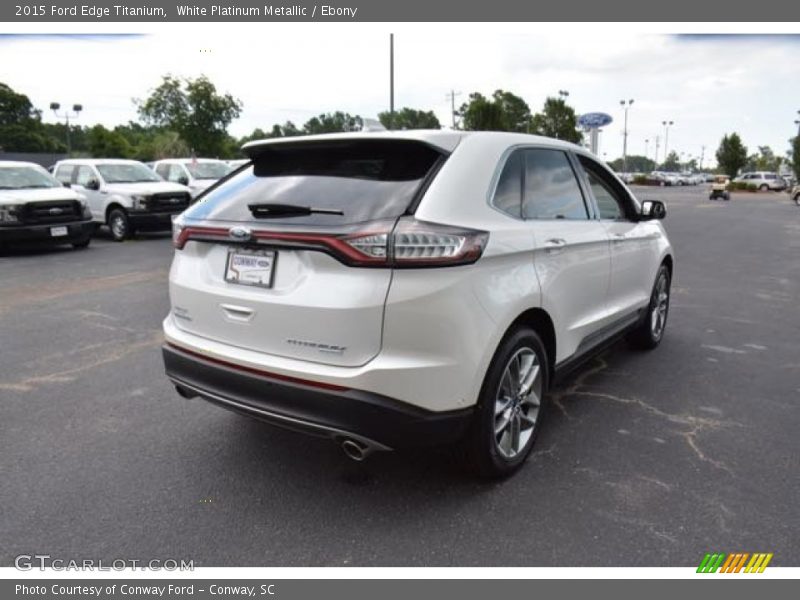 White Platinum Metallic / Ebony 2015 Ford Edge Titanium