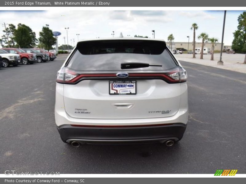 White Platinum Metallic / Ebony 2015 Ford Edge Titanium