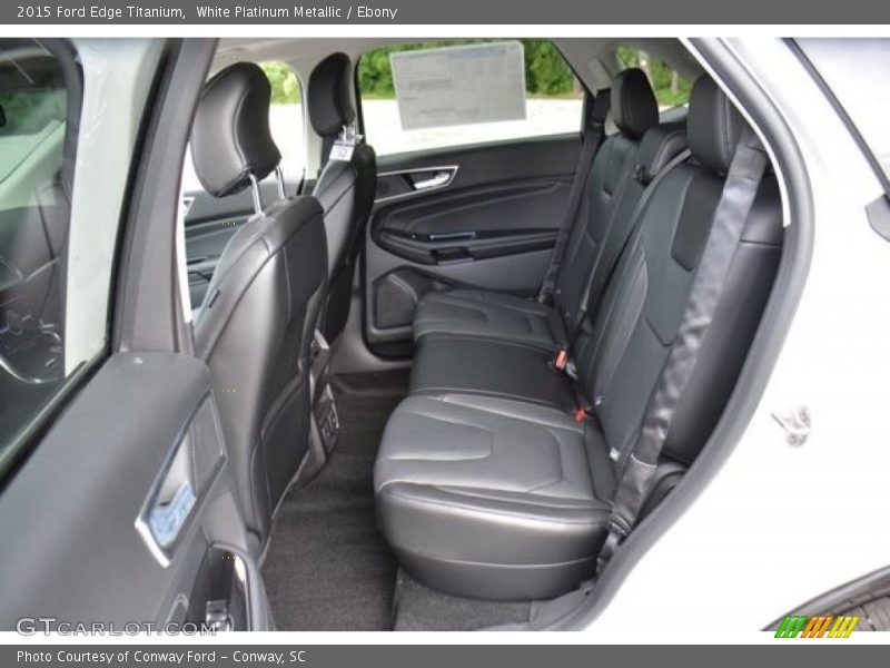 White Platinum Metallic / Ebony 2015 Ford Edge Titanium