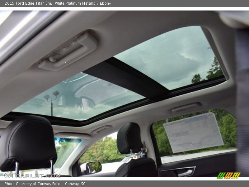 White Platinum Metallic / Ebony 2015 Ford Edge Titanium