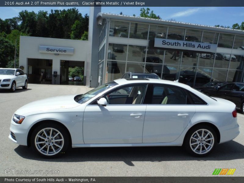 Glacier White Metallic / Velvet Beige 2016 Audi A4 2.0T Premium Plus quattro