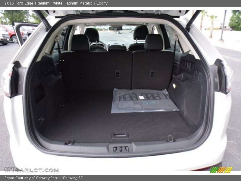White Platinum Metallic / Ebony 2015 Ford Edge Titanium