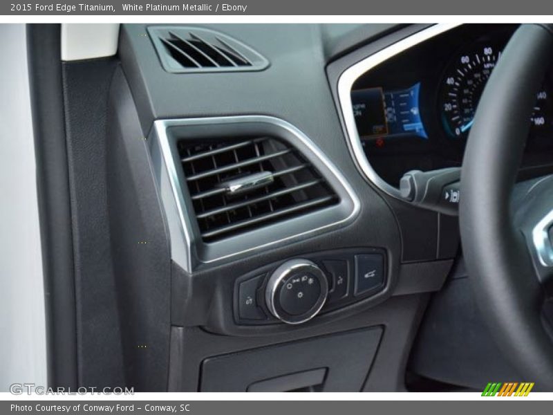 White Platinum Metallic / Ebony 2015 Ford Edge Titanium
