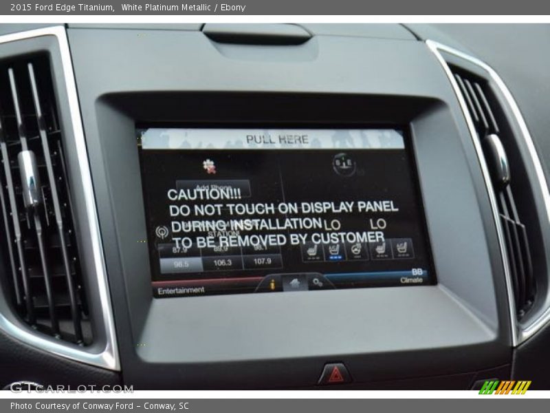 White Platinum Metallic / Ebony 2015 Ford Edge Titanium