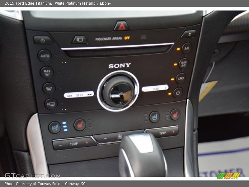 White Platinum Metallic / Ebony 2015 Ford Edge Titanium