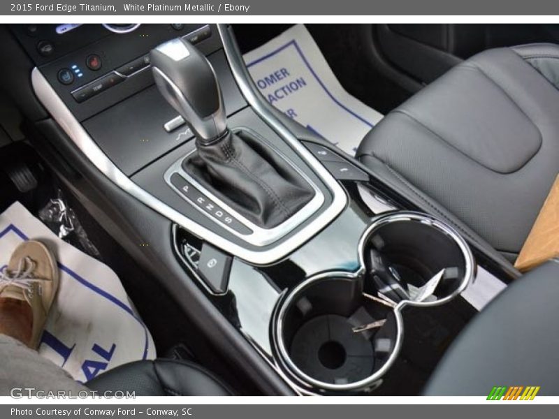 White Platinum Metallic / Ebony 2015 Ford Edge Titanium