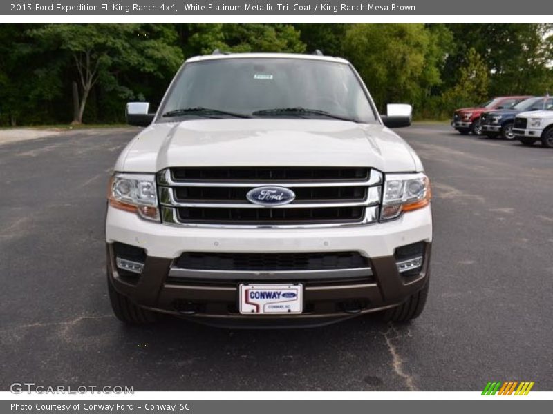 White Platinum Metallic Tri-Coat / King Ranch Mesa Brown 2015 Ford Expedition EL King Ranch 4x4