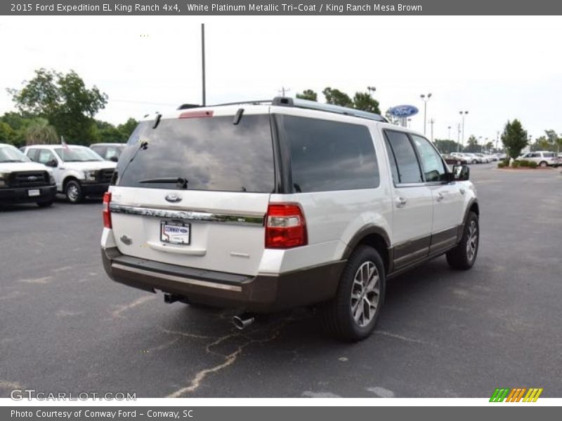 White Platinum Metallic Tri-Coat / King Ranch Mesa Brown 2015 Ford Expedition EL King Ranch 4x4