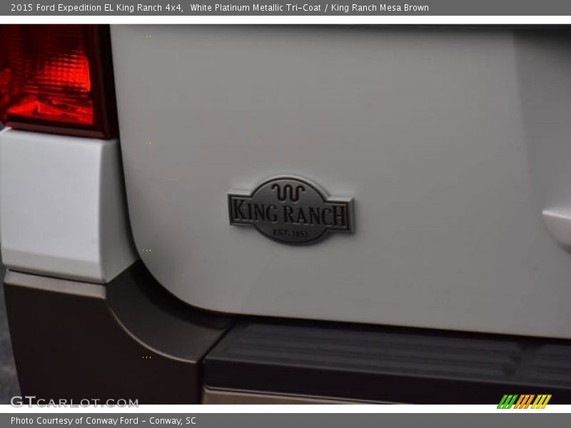 White Platinum Metallic Tri-Coat / King Ranch Mesa Brown 2015 Ford Expedition EL King Ranch 4x4