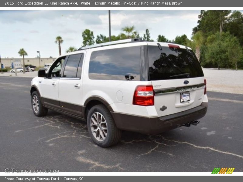 White Platinum Metallic Tri-Coat / King Ranch Mesa Brown 2015 Ford Expedition EL King Ranch 4x4