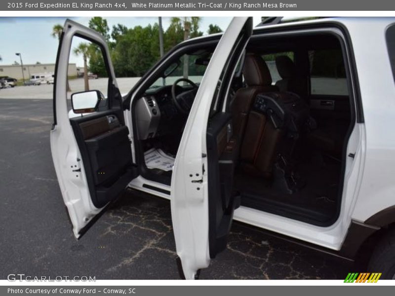 White Platinum Metallic Tri-Coat / King Ranch Mesa Brown 2015 Ford Expedition EL King Ranch 4x4
