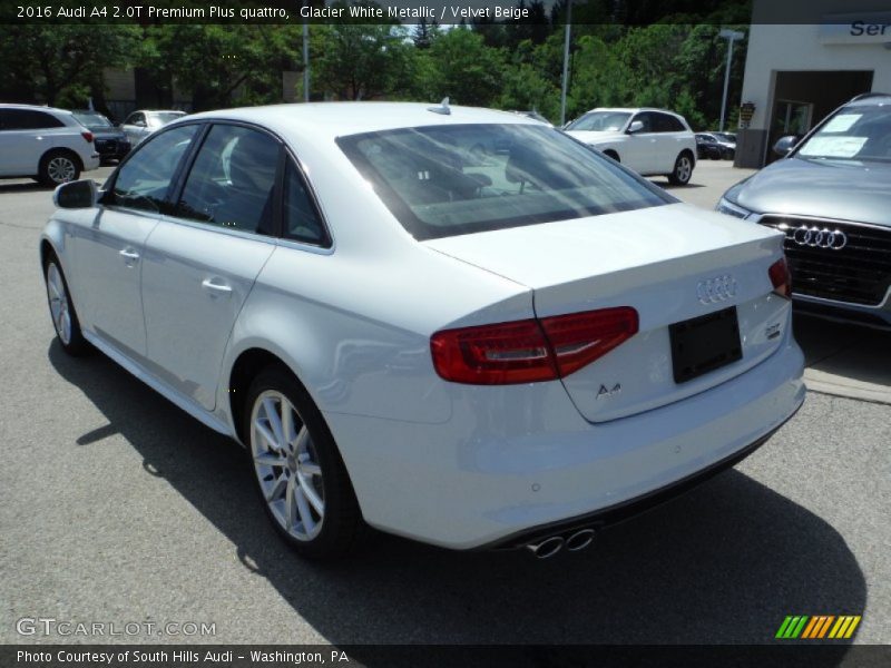 Glacier White Metallic / Velvet Beige 2016 Audi A4 2.0T Premium Plus quattro