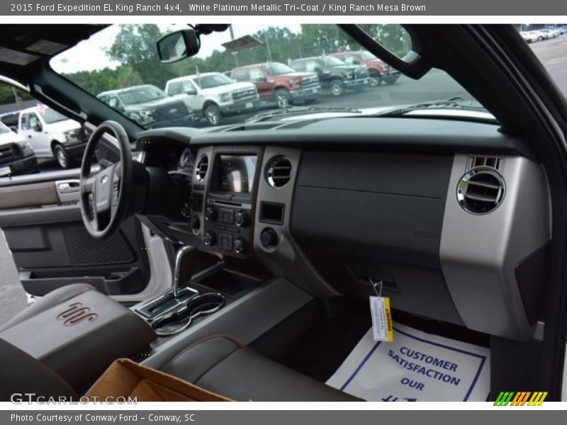 White Platinum Metallic Tri-Coat / King Ranch Mesa Brown 2015 Ford Expedition EL King Ranch 4x4