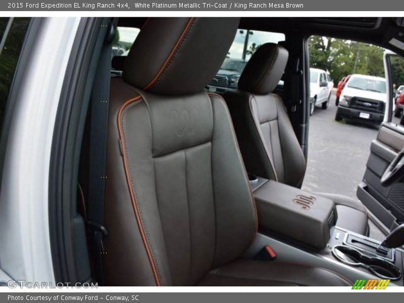 White Platinum Metallic Tri-Coat / King Ranch Mesa Brown 2015 Ford Expedition EL King Ranch 4x4