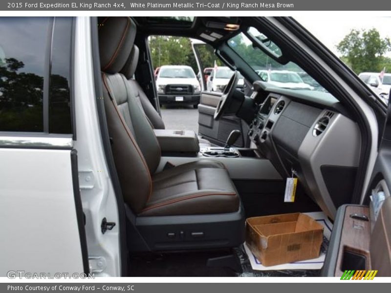 White Platinum Metallic Tri-Coat / King Ranch Mesa Brown 2015 Ford Expedition EL King Ranch 4x4