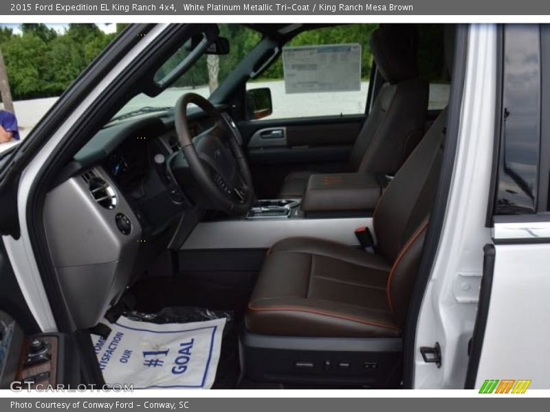 White Platinum Metallic Tri-Coat / King Ranch Mesa Brown 2015 Ford Expedition EL King Ranch 4x4