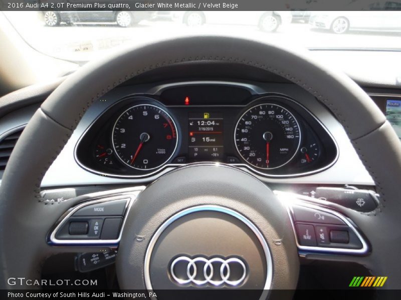 Glacier White Metallic / Velvet Beige 2016 Audi A4 2.0T Premium Plus quattro