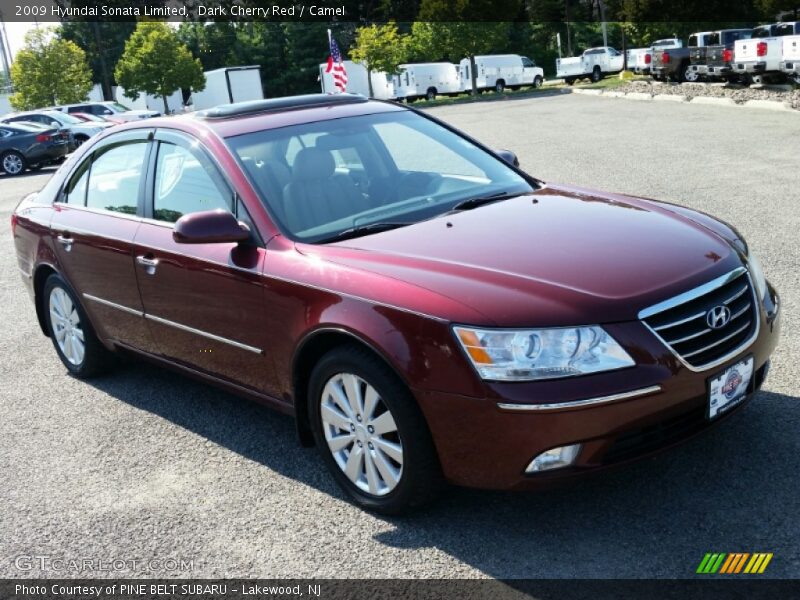 Dark Cherry Red / Camel 2009 Hyundai Sonata Limited