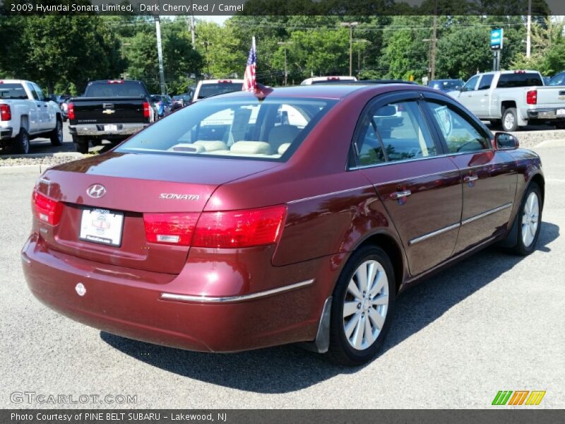 Dark Cherry Red / Camel 2009 Hyundai Sonata Limited