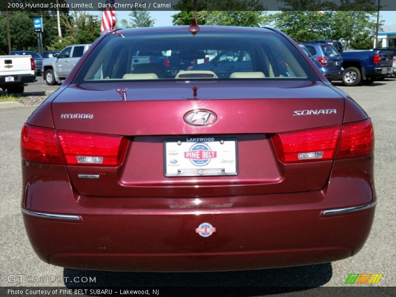 Dark Cherry Red / Camel 2009 Hyundai Sonata Limited