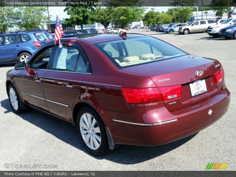Dark Cherry Red / Camel 2009 Hyundai Sonata Limited