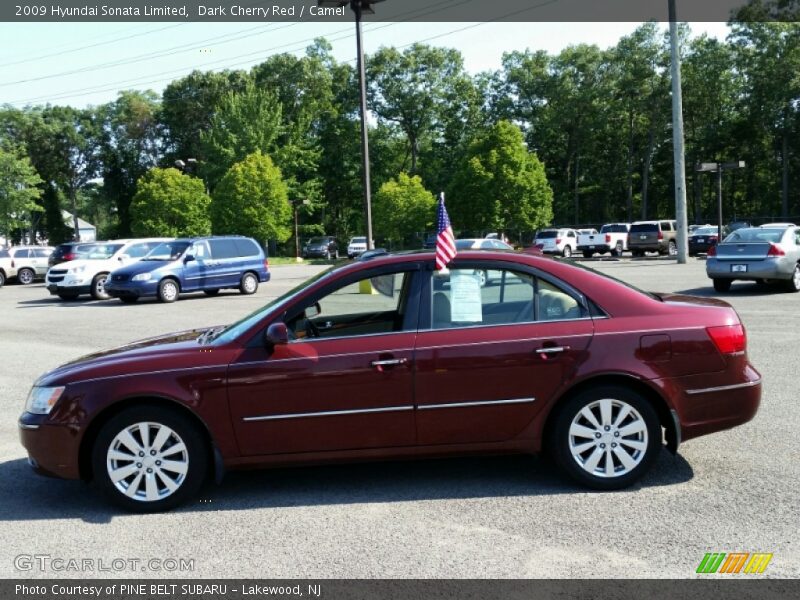 Dark Cherry Red / Camel 2009 Hyundai Sonata Limited