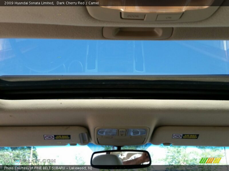 Dark Cherry Red / Camel 2009 Hyundai Sonata Limited
