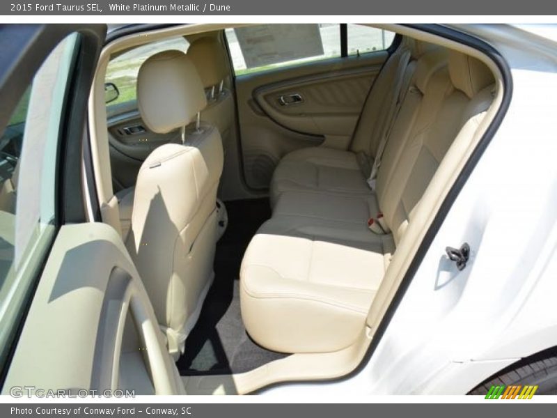 White Platinum Metallic / Dune 2015 Ford Taurus SEL
