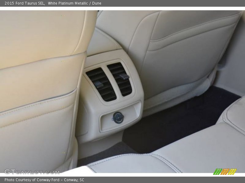 White Platinum Metallic / Dune 2015 Ford Taurus SEL