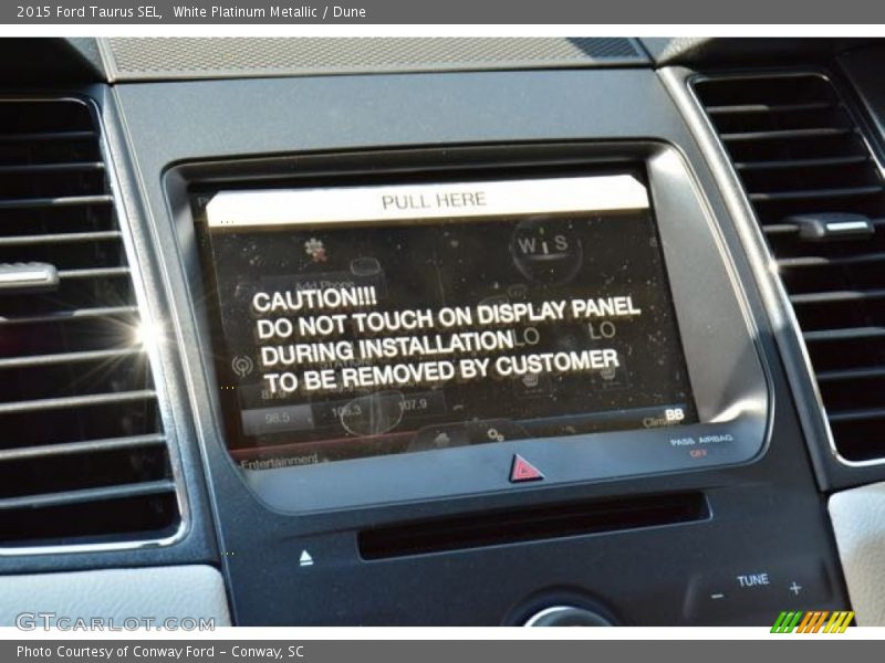 White Platinum Metallic / Dune 2015 Ford Taurus SEL