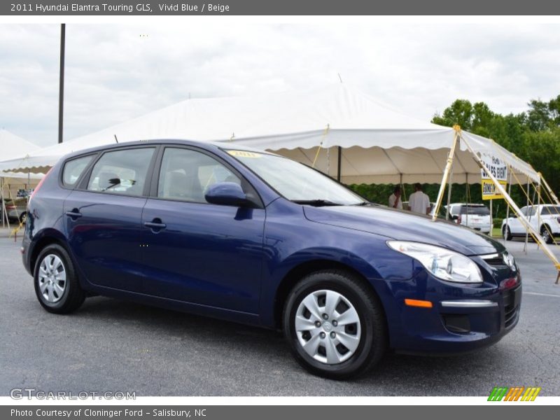 Vivid Blue / Beige 2011 Hyundai Elantra Touring GLS