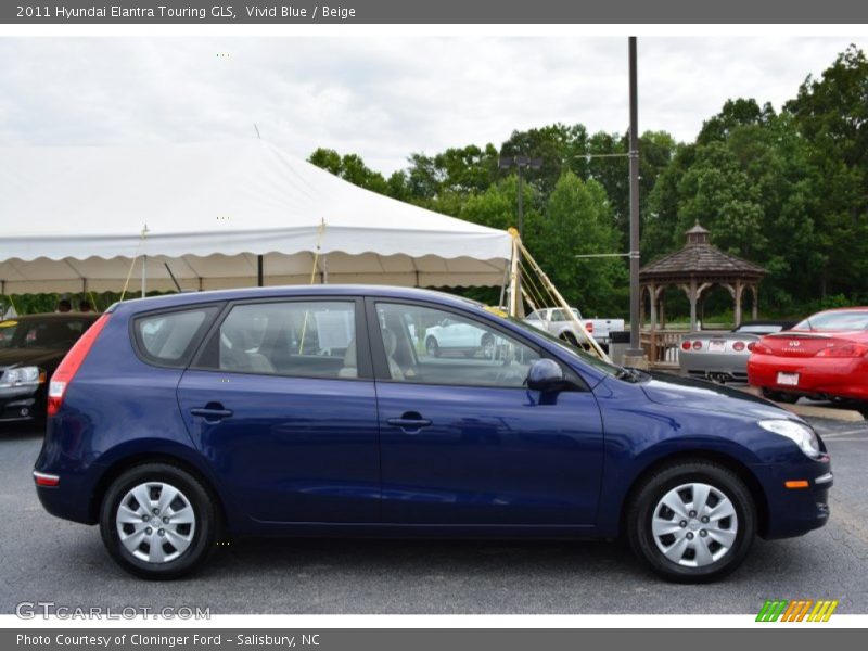 Vivid Blue / Beige 2011 Hyundai Elantra Touring GLS
