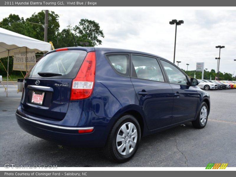 Vivid Blue / Beige 2011 Hyundai Elantra Touring GLS