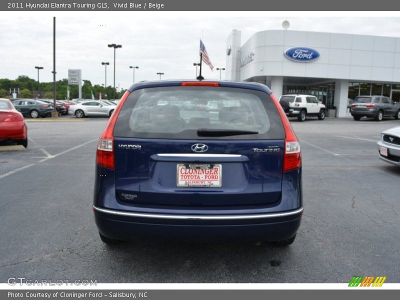 Vivid Blue / Beige 2011 Hyundai Elantra Touring GLS