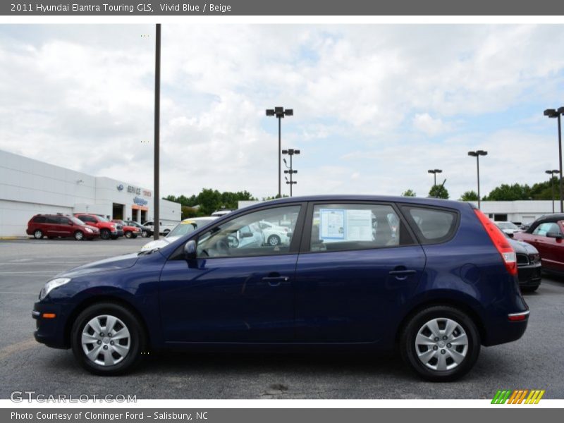 Vivid Blue / Beige 2011 Hyundai Elantra Touring GLS