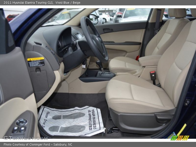 Vivid Blue / Beige 2011 Hyundai Elantra Touring GLS