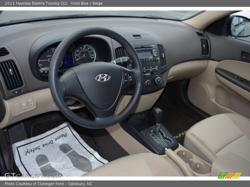 Vivid Blue / Beige 2011 Hyundai Elantra Touring GLS