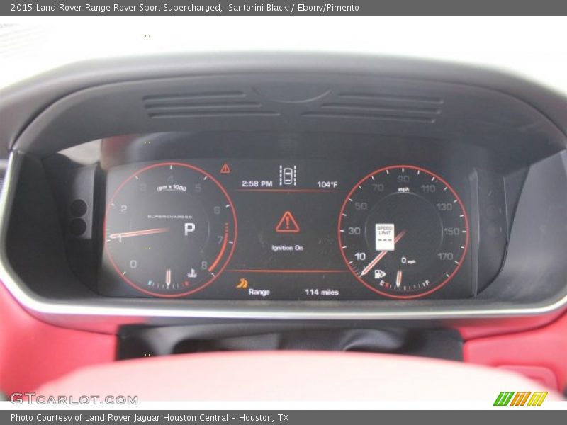 Santorini Black / Ebony/Pimento 2015 Land Rover Range Rover Sport Supercharged