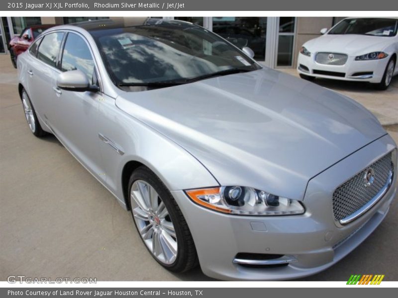 Rhodium Silver Metallic / Jet/Jet 2015 Jaguar XJ XJL Portfolio