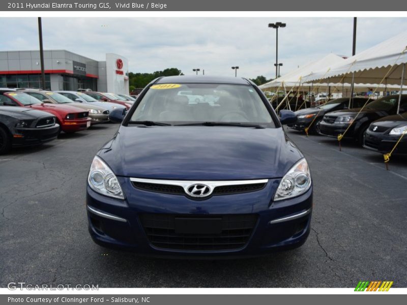 Vivid Blue / Beige 2011 Hyundai Elantra Touring GLS