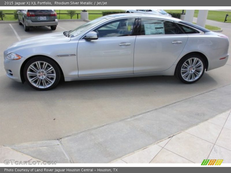 Rhodium Silver Metallic / Jet/Jet 2015 Jaguar XJ XJL Portfolio