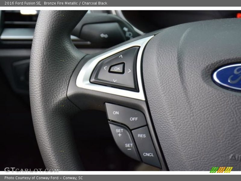 Bronze Fire Metallic / Charcoal Black 2016 Ford Fusion SE