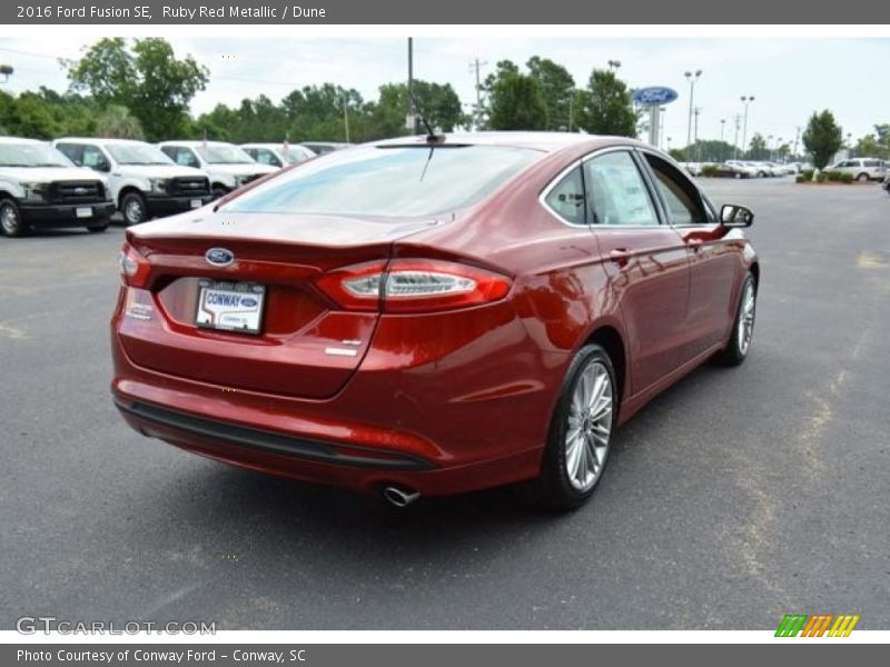 Ruby Red Metallic / Dune 2016 Ford Fusion SE