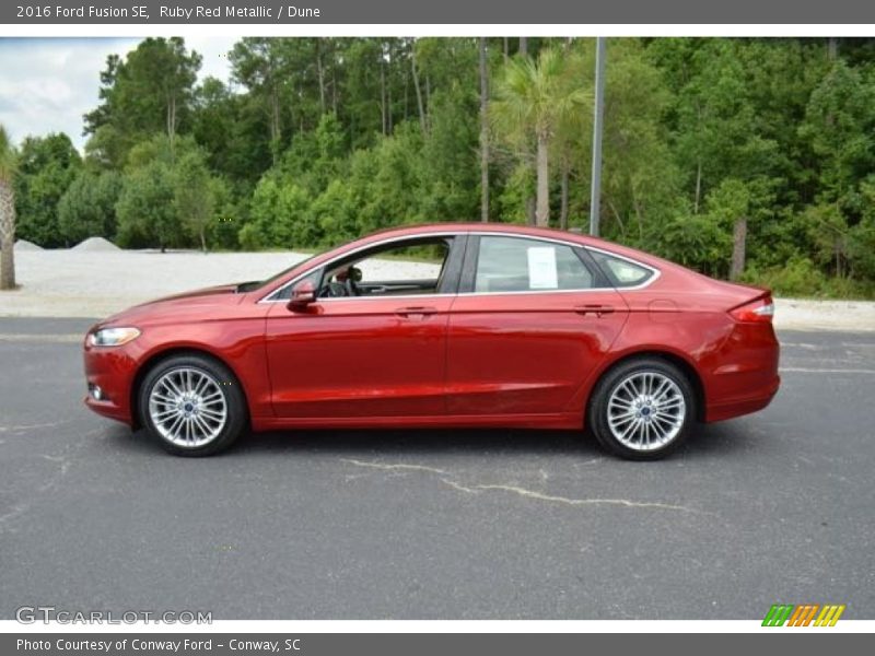 Ruby Red Metallic / Dune 2016 Ford Fusion SE