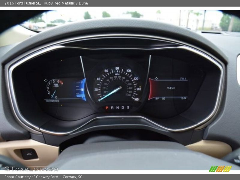 Ruby Red Metallic / Dune 2016 Ford Fusion SE