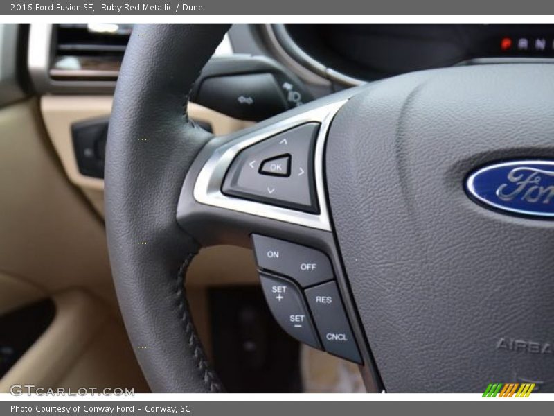 Ruby Red Metallic / Dune 2016 Ford Fusion SE
